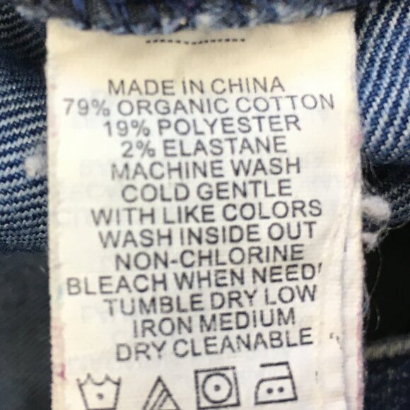 PRANA Medium Wash Organic Cotton Blend 5 Pocket Logo Button Jeans - Picture 3 of 12